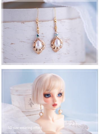 BJD Accessaries Leaf Earrin...