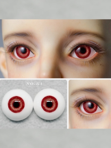 BJD Plaster Red Eyes 10mm 12mm 14mm 16mm 18mm Eyeballs for Ball-jointed Doll