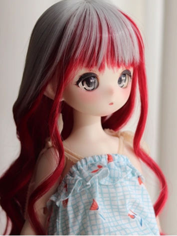 BJD Wig Red White High Temp...