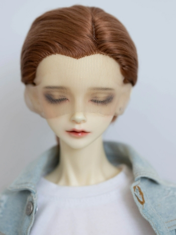 BJD Wig Boy Caramel Short Mohair for SD Size Ball Jointed Doll