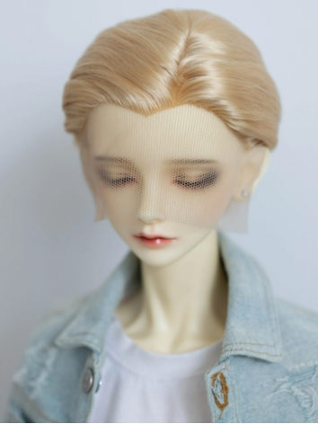 BJD Wig Boy Gold Short Mohair for SD Size Ball Jointed Doll