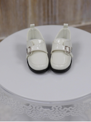 BJD Shoes Girl Brown White Patent Leather Shoes for SD Size Ball Jointed Doll