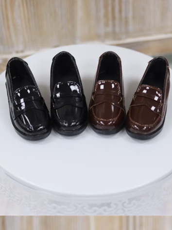 BJD Shoes Girl Black Brown Patent Leather Shoes for SD Size Ball Jointed Doll