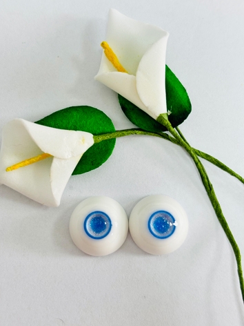 BJD Plaster Blue Eyes (11) 14mm Eyeballs for Ball-jointed Doll