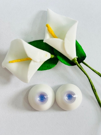 BJD Plaster Purple Eyes (12) 14mm Eyeballs for Ball-jointed Doll