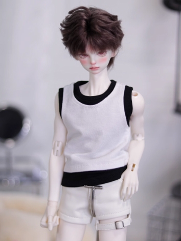 BJD Clothes White Vest for ID75 Loongsoul73 Popo68 SD MSD Size Ball-jointed Doll