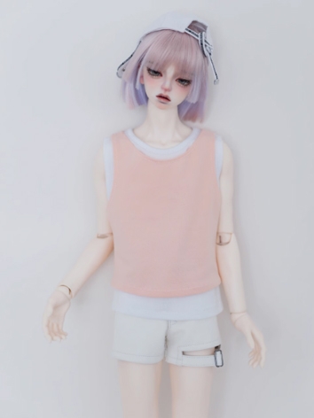 BJD Clothes Pink Vest for ID75 Loongsoul73 Popo68 SD MSD Size Ball-jointed Doll