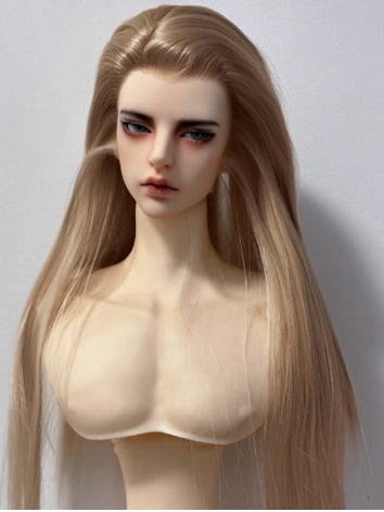 BJD Wig Dark Gold Long Straight Beauty Tip Hair for SD Size Ball-jointed Doll