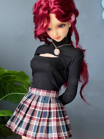 BJD Clothes Girl Black Hot Sweater for SD MSD Size Ball-jointed Doll