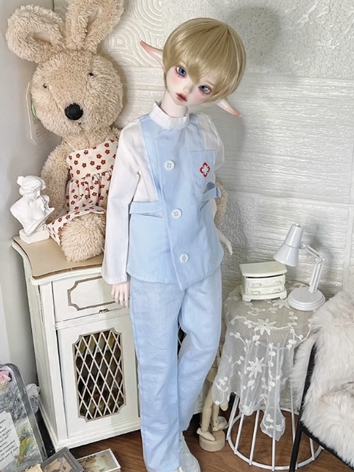 BJD Clothes Boy Girl【Hospital Series】Blue Male Nurse Uniform for MSD Size Ball-jointed Doll