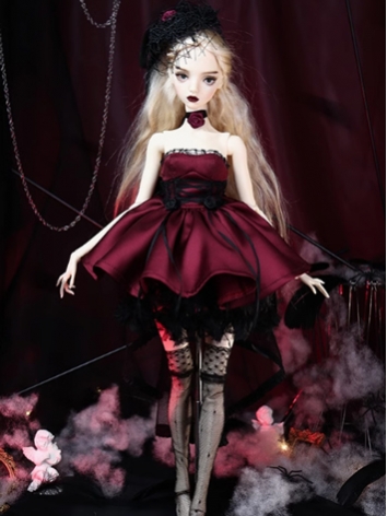 BJD Clothes Girl Strapless Dress Suits for MSD Size Ball-jointed Doll