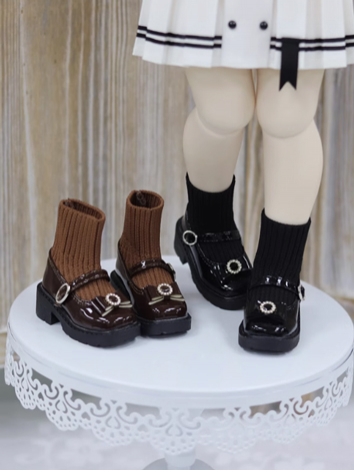 BJD Shoes Girl Black White ...