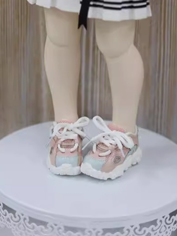 BJD Shoes Girl Boy Pink Blue Gray Lace-up Sports Shoes for MSD 70cm Size Ball Jointed Doll