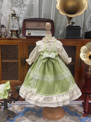 BJD Clothes Girl Green Dress Set for SD/MSD/YOSD/BLYTHE/40cm/20cm/15cm Size Ball Jointed Doll