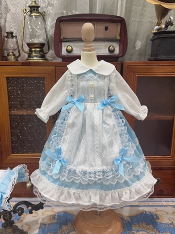 BJD Clothes Girl Light Blue Dress Set for SD/MSD/YOSD/BLYTHE/40cm/20cm/15cm Size Ball Jointed Doll