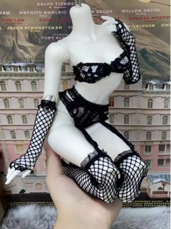 BJD Clothes Girl Black Lace Underwear Suits for SD MSD Ball-jointed Doll