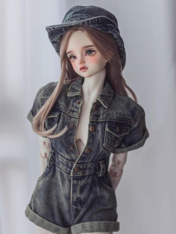 BJD Clothes Girl Denim Jumpsuit for SD16 Ball-jointed Doll