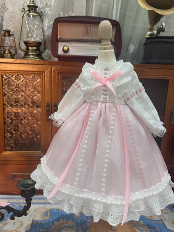 BJD Clothes Girl Pink Pearl Dress Set for SD/MSD/YOSD/BLYTHE/40cm/20cm/15cm Size Ball Jointed Doll