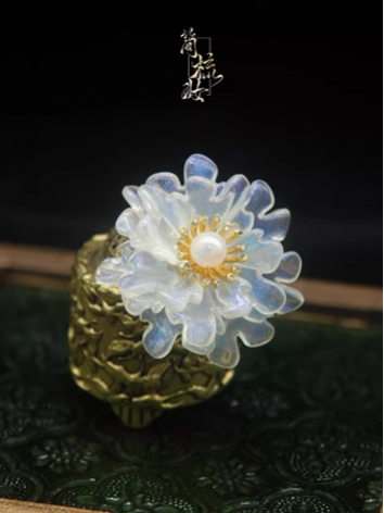 BJD Decoration Ancient Style Peony Flower Hairpin for SD MSD Size Ball-jointed doll