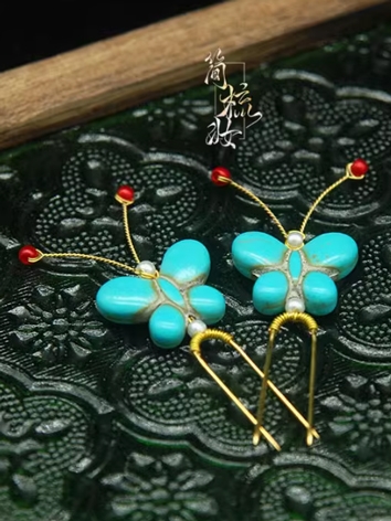 BJD Decoration Ancient Style Butterfly Hairpin for SD MSD Size Ball-jointed doll