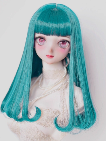 BJD Wig Girl Green High Tem...