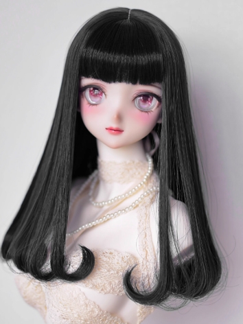 BJD Wig Girl Black High Temperature Long Hair for SD/MSD/YOSD/Blythe Size Ball-jointed Doll