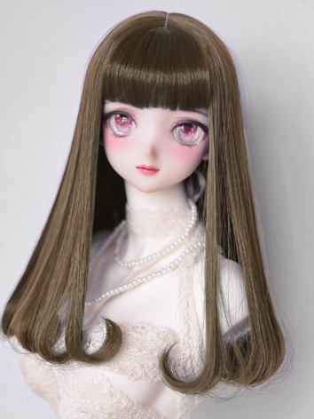 BJD Wig Girl Dull Cyan High Temperature Long Hair for SD/MSD/YOSD/Blythe Size Ball-jointed Doll