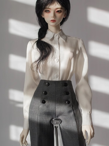 BJD Clothes Female White Basic Shirt for SD 70cm Size Ball-jointed Doll