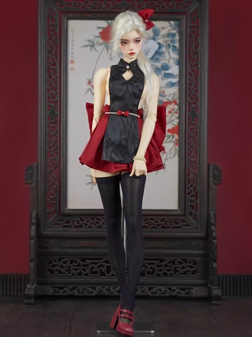 BJD Clothes Female Male Black Red Skirt Suits for MSD SDGR SD16 FL65 POPO68 70cm Ball-jointed Doll