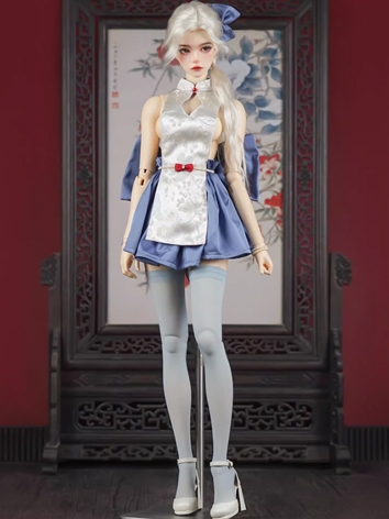 BJD Clothes Female Male Off-white Blue Skirt Suits for MSD SDGR SD16 FL65 POPO68 70cm Ball-jointed Doll