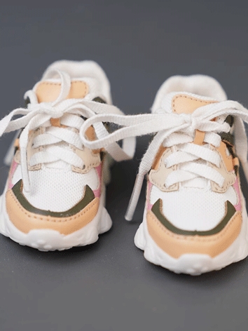 BJD Shoes Female Male Apricot Color Matching Sports Shoes for MSD Size Ball-jointed Doll