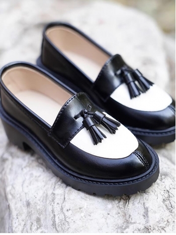 BJD Shoes  Male Black Chestnut Loafer Shoes for 75cm Size Ball-jointed Doll