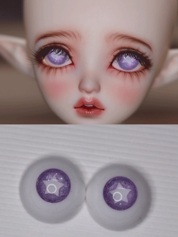 BJD Plaster Purple Eyes A25 Star 12mm 14mm 16mm 18mm Eyeballs for Ball-jointed Doll