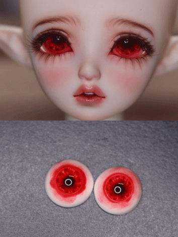 BJD Plaster Red Eyes A27 12mm 14mm 16mm 18mm 20mm Eyeballs for Ball-jointed Doll