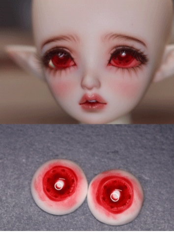 BJD Plaster Red Eyes A27 12mm 14mm 16mm 18mm 20mm Eyeballs for Ball-jointed Doll