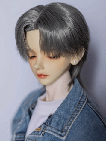 BJD Wig Boy Silver Gray High Temperature Short Style Wig for SD MSD Size Ball Jointed Doll