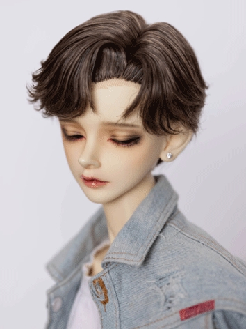 BJD Wig Boy Brown Red High ...