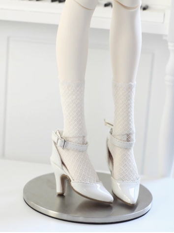 BJD Shoes Girl White Point ...