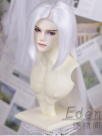 BJD White Basic Wig Long Soft Hair for SD Size Ball-jointed Doll