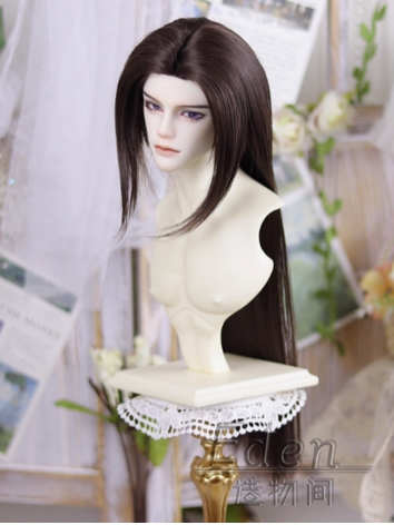 BJD Tea Brown Basic Wig Long Soft Hair for SD Size Ball-jointed Doll