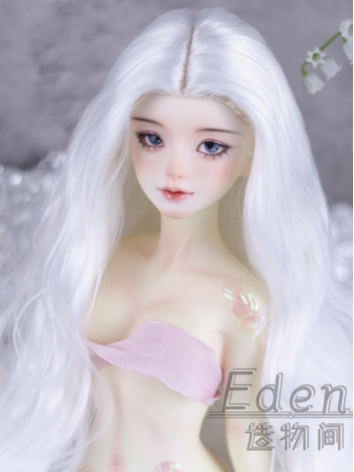 BJD Female White High Temperature Soft Long Curly Hair for SD MSD Size Ball-jointed Doll