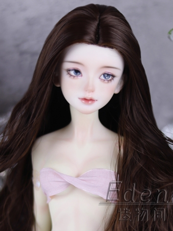 BJD Female Brown High Temperature Soft Long Curly Hair for SD MSD Size Ball-jointed Doll