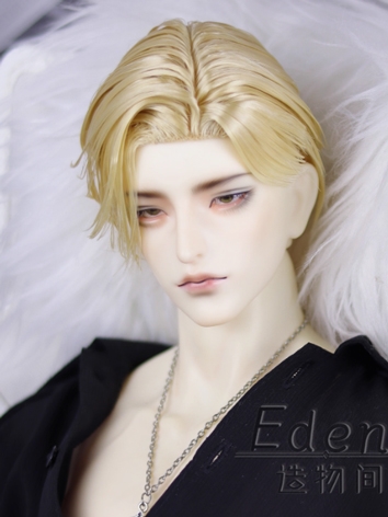 BJD Male Gold Style Wig High Temperature Soft Short Hair for SD Size Ball-jointed Doll