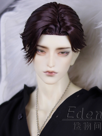 BJD Male Brown Style Wig High Temperature Soft Short Hair for SD Size Ball-jointed Doll