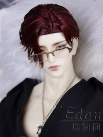 BJD Male Wine Style Wig High Temperature Soft Short Hair for SD Size Ball-jointed Doll