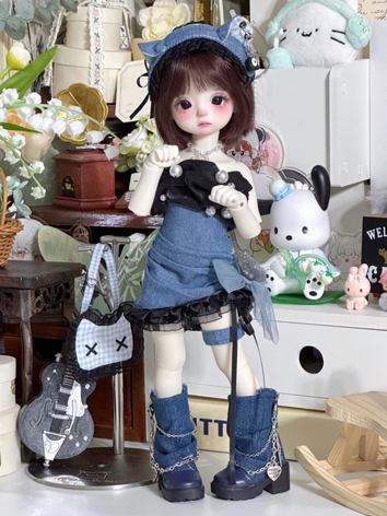 BJD Clothes Girl Denim Skir...