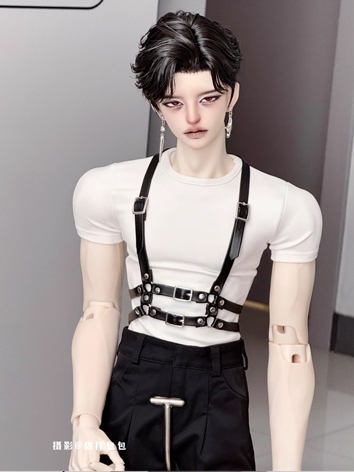 BJD Clothes Boy Black Strap...