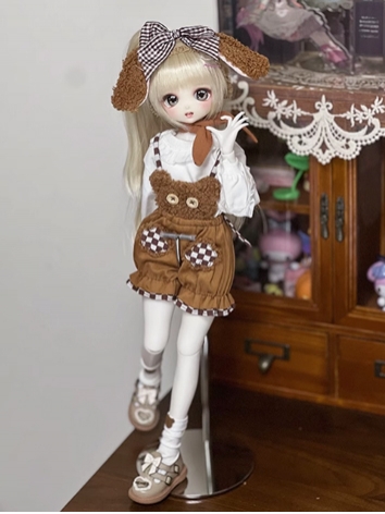 BJD Clothes Girl Brown Top Shorts Suits for MSD Size Ball-jointed Doll