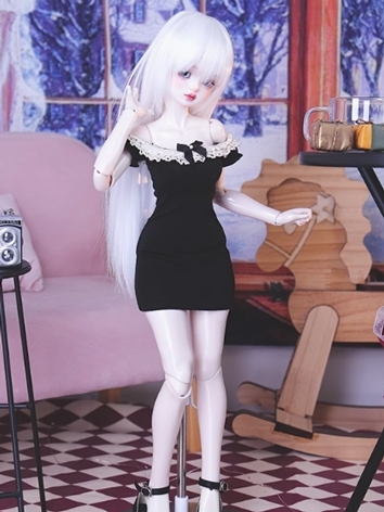 BJD Clothes Girl 【Black Pearl】Strapless Dress for MSD Size Ball-jointed Doll