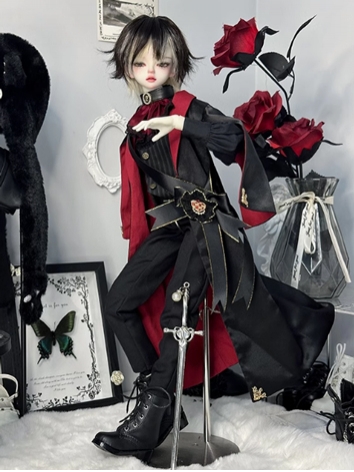 BJD Clothes Boy Black Coat Pants Suits for MSD Size Ball-jointed Doll